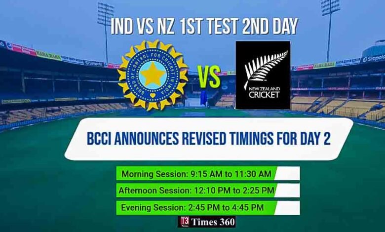 IND vs NZ 1st Test Day 2 update