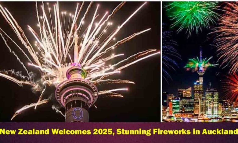 Auckland Sky Tower Fireworks New Year Celebrations 2025