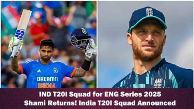 IND vs ENG T20I squad