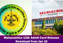 Maharashtra 12th admit card 2025